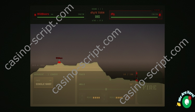 Multiplayer Retro Tank Artillery Casino Script