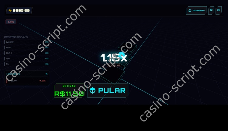 Astro Crash casino game script with admin panel